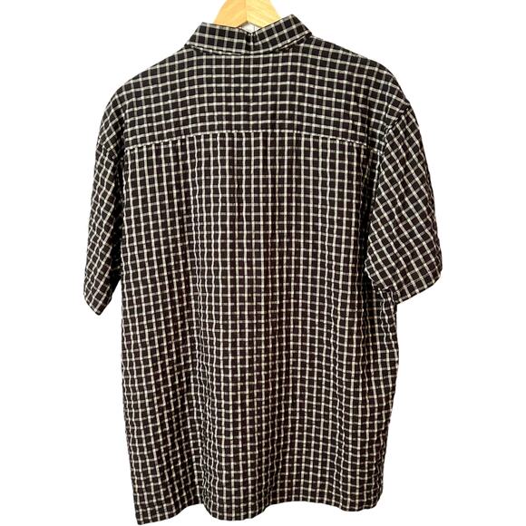 Joshua Tree Button Down Shirt Black Gingham XXL - Picture 2 of 9